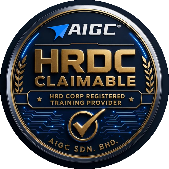Lencana HRDC Claimable — Penyedia Latihan Berdaftar HRD Corp, AIGC Sdn. Bhd.