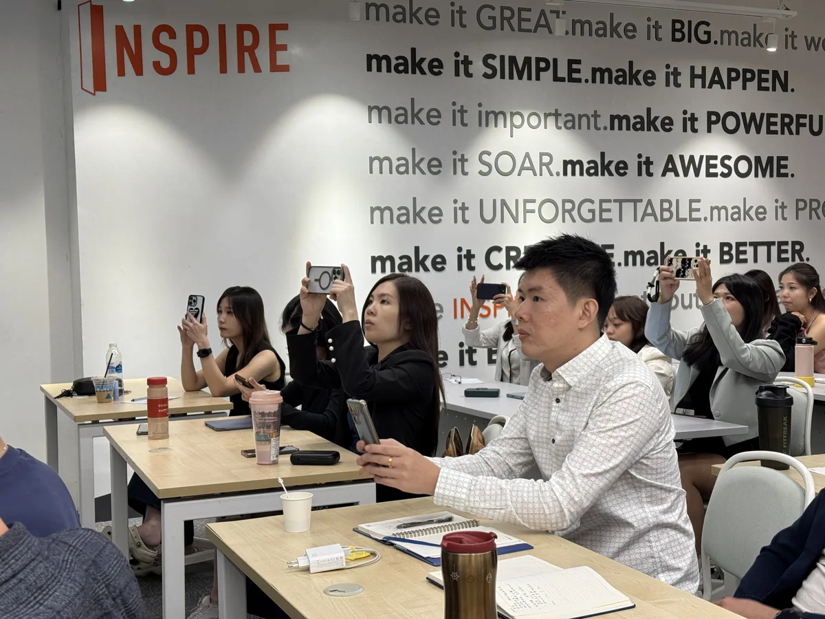 Training session in progress at the Amway office in Kuala Lumpur
