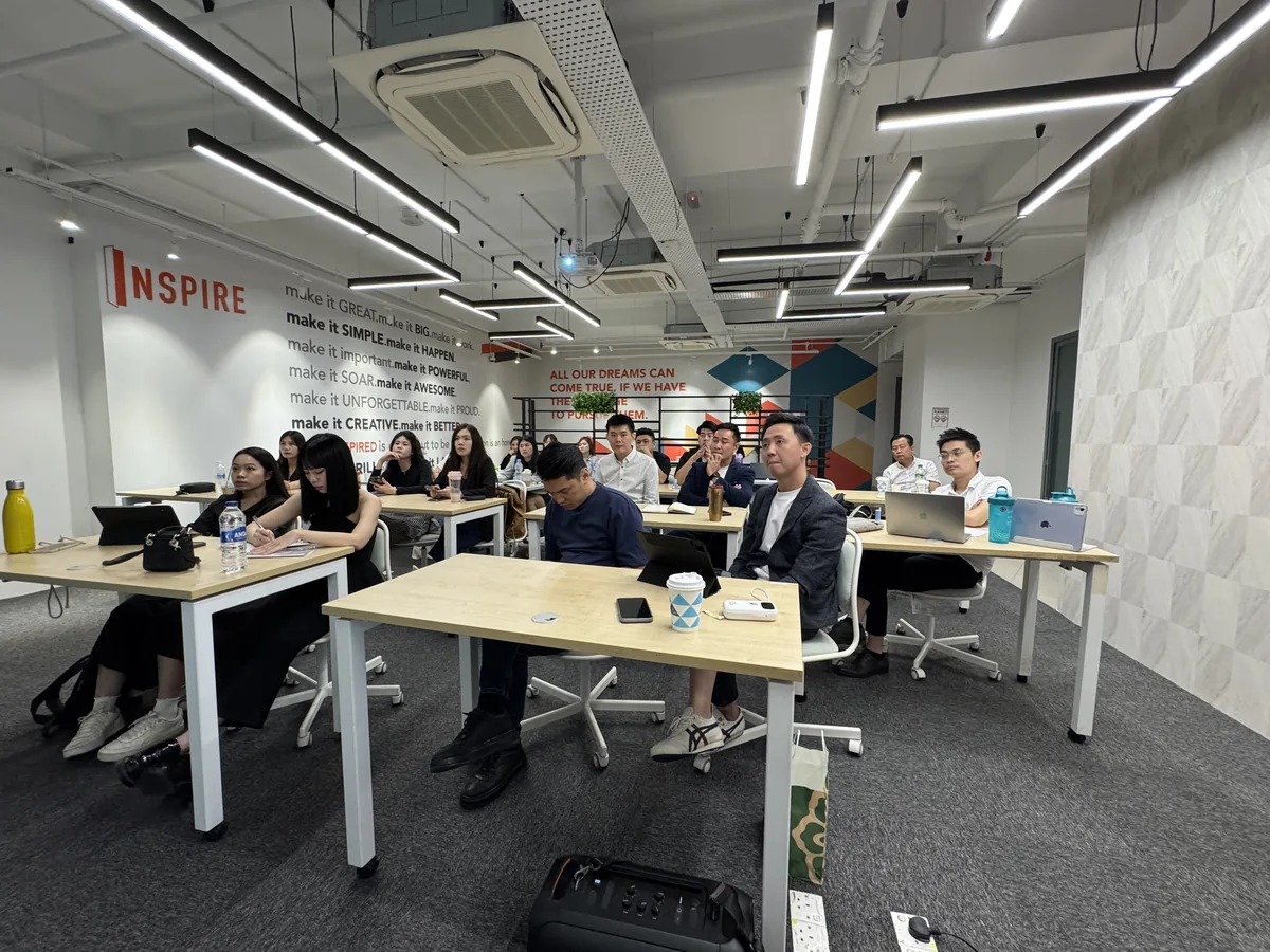 Wide view of the full-day masterclass session at the Amway office in Kuala Lumpur