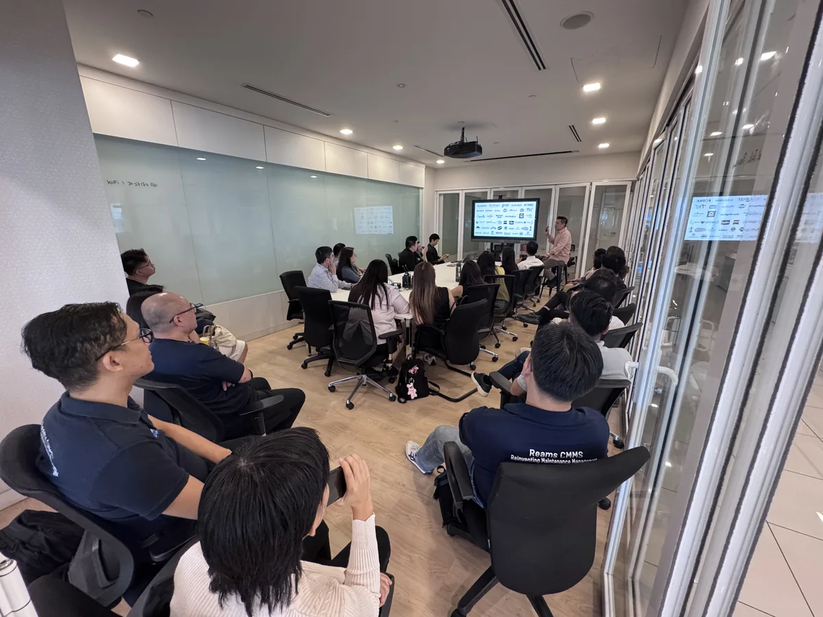 Participants following the session in the training room