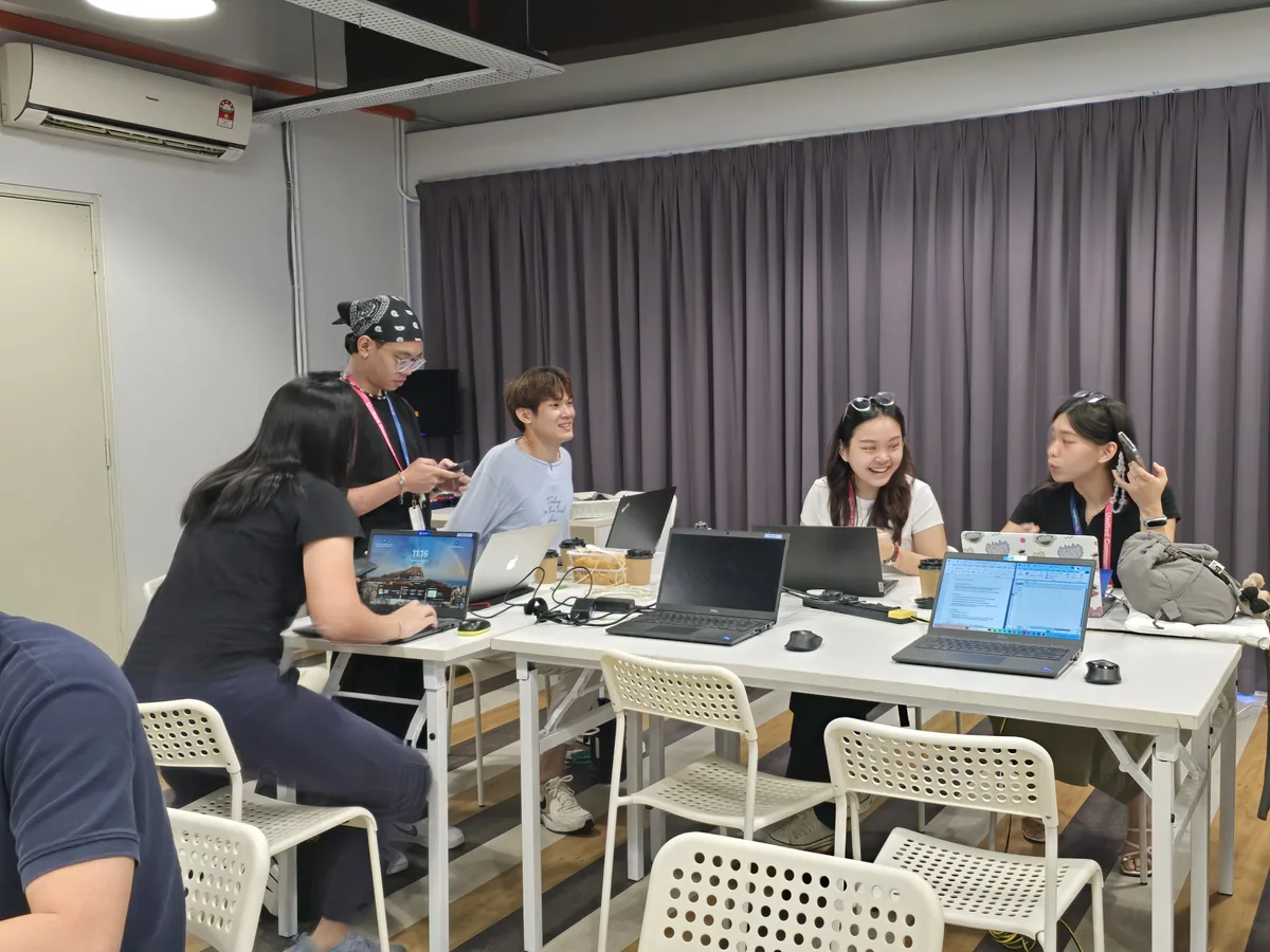 Exabytes participants practising AI video creation together