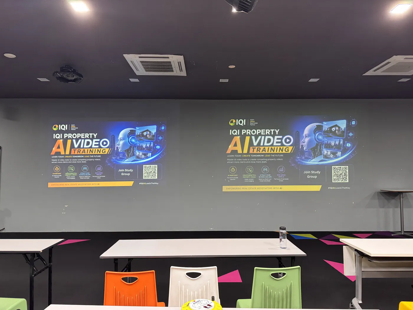 AI video training session room with IQI property agents in Kuala Lumpur, Malaysia